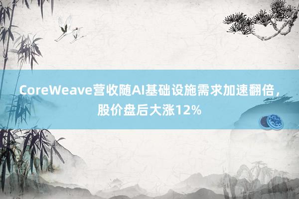 CoreWeave营收随AI基础设施需求加速翻倍，股价盘后大涨12%