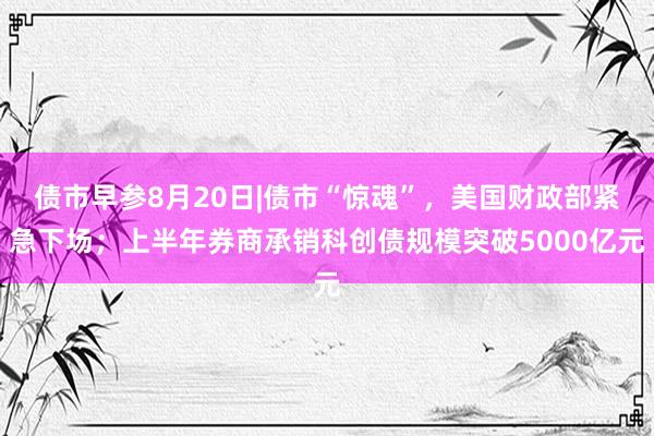 债市早参8月20日|债市“惊魂”，美国财政部紧急下场；上半年券商承销科创债规模突破5000亿元