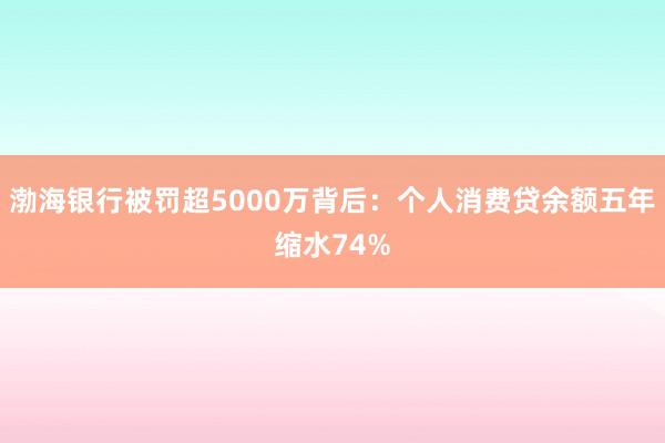 渤海银行被罚超5000万背后：个人消费贷余额五年缩水74%