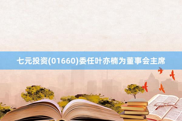 七元投资(01660)委任叶亦楠为董事会主席